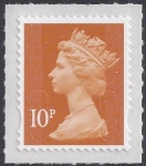 U2923   10p dull orange  'M15L'   DLR   U/M (MNH).