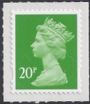 U2924   20p bright green  'M12L'   DLR  U/M (MNH)