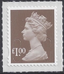 U2934  £1.00  bistre brown  'M15L'  DLR U/M  (MNH)