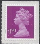 U2954   £1.90  bright mauve 'M12L'  DLR  U/M (MNH)