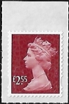 U2962  £2.55  deep rose red  'M17L'  plain backing     DLR  (MNH)