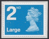 U2987  2nd Large bright blue  2B  'ROYBL'   DLR  U/M (MNH)