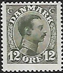 1918 Denmark. King Christian X   SG. 139  12ö   olive slate  Type A  U/M (MNH)