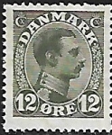 1918 Denmark. King Christian X   SG. 140  12ö   olive slate  Type B U/M (MNH)