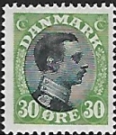 1918 Denmark. King Christian X   SG.150  30ö   black & green U/M (MNH)