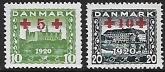 1921 Denmark SG.214-5 Red Cross  set 2 values U/M (MNH)