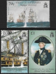 2005 Tristan Da Cunha. SG.846-8  Bicentenary of Battle of Trafalgar (2nd series) set 3 values. U/M (MNH)