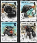 2017 Tristan Da Cunha. SG.1209-12  Northern Rockhopper Penguin WWF  set 4 values U/M (MNH)