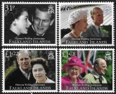 2017 Falkland Islands. SG.1385-8  Platinum Wedding Anniversary set of 4 values  U/M (MNH)