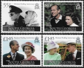 2017 South Georgia.  SG.697-700   Platinum Wedding. set 4 values  U/M (MNH)