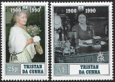 1990  Tristan Da Cunha  SG.498-9  90th Birthday Queen Mother.  2 values  U/M (MNH)