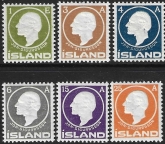 1911 Iceland SG.96-101  Birth Centenary of Jon Sigurdssen. Historian and Althing member  set 6 values U/M (MNH)