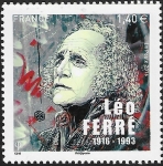 2016 France SG.6046  Birth Centenary 'Leo Ferre' u/m (MNH)
