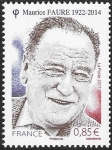 2017 France SG.6157 Maurice Faure Commemoration. U/M (MNH)