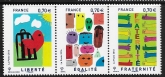 2016 France. SG.5906-8 Liberty - Equality - Fraternity Winning Designs in Schools. set 3 values  U/M (MNH)