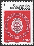 2016  France.  SG.5966  Bicentenary of Caisse des Depots (Financial Institution).  U/M (MNH)