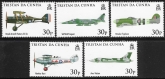 2008  Tristan da Cunha.  SG.907-11  90th Anniversary of The Royal Airforce. set 5 values U/M (MNH)