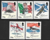 2010  Tristan da Cunha.  SG.988-92  Island Families Surnames. set 5 values U/M (MNH)