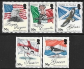 2010  Tristan da Cunha.  SG.988-92  Island Families Surnames. set 5 values U/M (MNH)