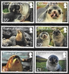 2017  Tristan da Cunha.  SG.1199-204  Sub Antarctic Fur Seal.  set 6 values U/M (MNH)