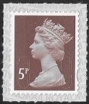 U2922  5p dull red brown 2B 'M17L'  SBP T3 (type2 inverted)  DLR U/M (MNH)