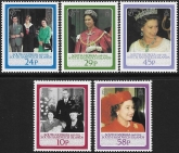 1986 South Georgia - 60th Birthday of Queen Elizabeth II  SG.153-7  U/M (MNH)