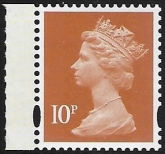 U3074  10p  2B dull orange  'M15L'  'MPIL'   DY14 ISP   U/M (MNH)