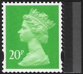 U3075  20p  2B  bright green 'M14L'  'MPIL'  DY11  Enschedé  (2)   U/M  (MNH)