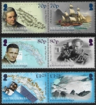 2018  South Georgia.  SG701-6  Mapping. set of 6 values U/M (MNH)