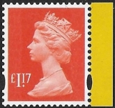 U3084a   £1.17 2B  orange-red  'M18L'  'M_IL'   (missing 'P')  DY25   ISP  U/M (MNH)