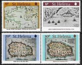 1981 St. Helena. SG.373-6  Early Maps. set 4 values  U/M (MNH)