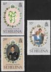 1981 St. Helena. SG.378-80  Royal Wedding. set 3 values  U/M (MNH)