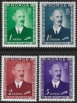 1946  Norway. SG.380-3  King Haakon VII  set 4 values U/M (MNH)