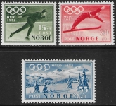 1951 Norway. SG.434-6  Sixth Winter Olympic Games. set 3 values U/M (MNH)
