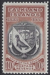 1933 Falkland Islands.  SG.137   10s black & chestnut  - KGV Centenary. lightly mounted mint.