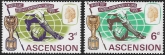 1966  Ascension Island.  SG.95-6   World Cup Football Championships.  set 2 values U/M (MNH)