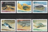 2015 Ascension Island SG1214-9 Green Turtles Set 6 Values U/M (MNH)