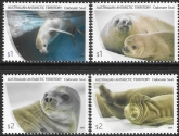 2018 Australian Antarctic Territories.  SG 280-3.   Crab Eater Seals. set 4 values U/M (MNH)