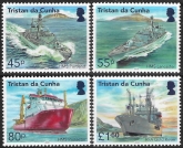2018 Tristan Da Cunha. SG.1222-5 Visiting Navy Ships. set 4 values U/M (MNH)