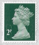 U2921  2p deep green 2B  M18L SBP T2  Walsall U/M (MNH)