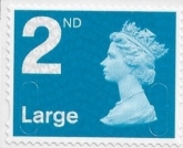 U3032  2nd Large bright blue MFIL   MA10  Walsall  U/M (MNH)
