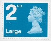 U3032  2nd Large bright blue MFIL   MA12  Walsall  U/M (MNH)