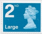 U3032  2nd Large bright blue MFIL   MA13  Walsall  U/M (MNH)