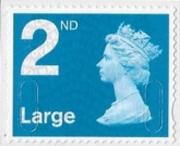 U3032  2nd Large bright blue MFIL   MA14  Walsall  U/M (MNH)
