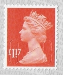 U2937  £1.17  2B orange red.  'M17L'  SBP  T2  DLR  U/M (MNH)