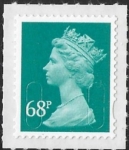 U2926  68p deep turquoise green 2B M12L   DLR  U/M (MNH)