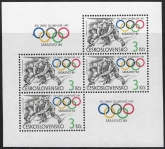 1984  Czechoslovakia MS2718  Winter Olympics mini sheet U/M (MNH)