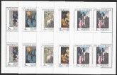 1982 Czechoslovakia  SG.2655-9  Art 16th series 5 sheetlets of 4  U/M (MNH)