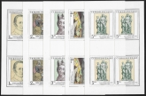 1980 Czechoslovakia  SG.2549-53  Art  14th series set 5 values in sheetlets of 4  U/M (MNH)