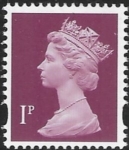 Y1667  1p 2B crimson.  blue fluor Harrison U/M (MNH)